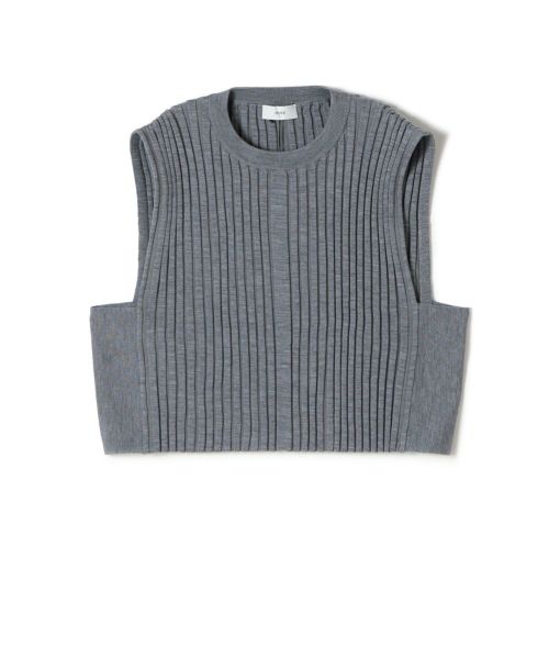 HYKE(ハイク)】 WIDE RIBBED CROPPED VEST｜PARIGOT ONLINE（パリゴオンライン）