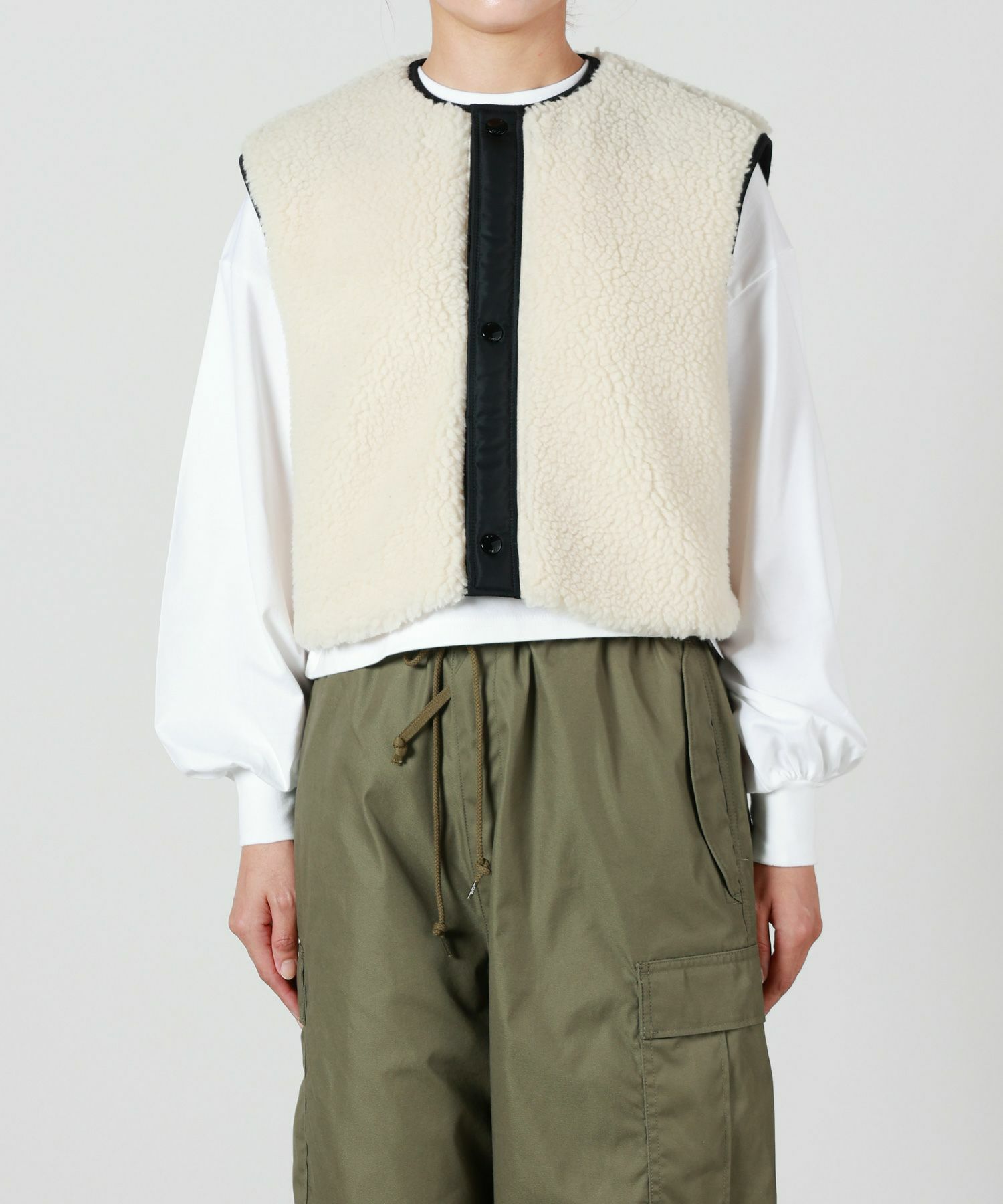 HYKE(ハイク)】FAUX SHEARING VEST｜PARIGOT ONLINE（パリゴオンライン）