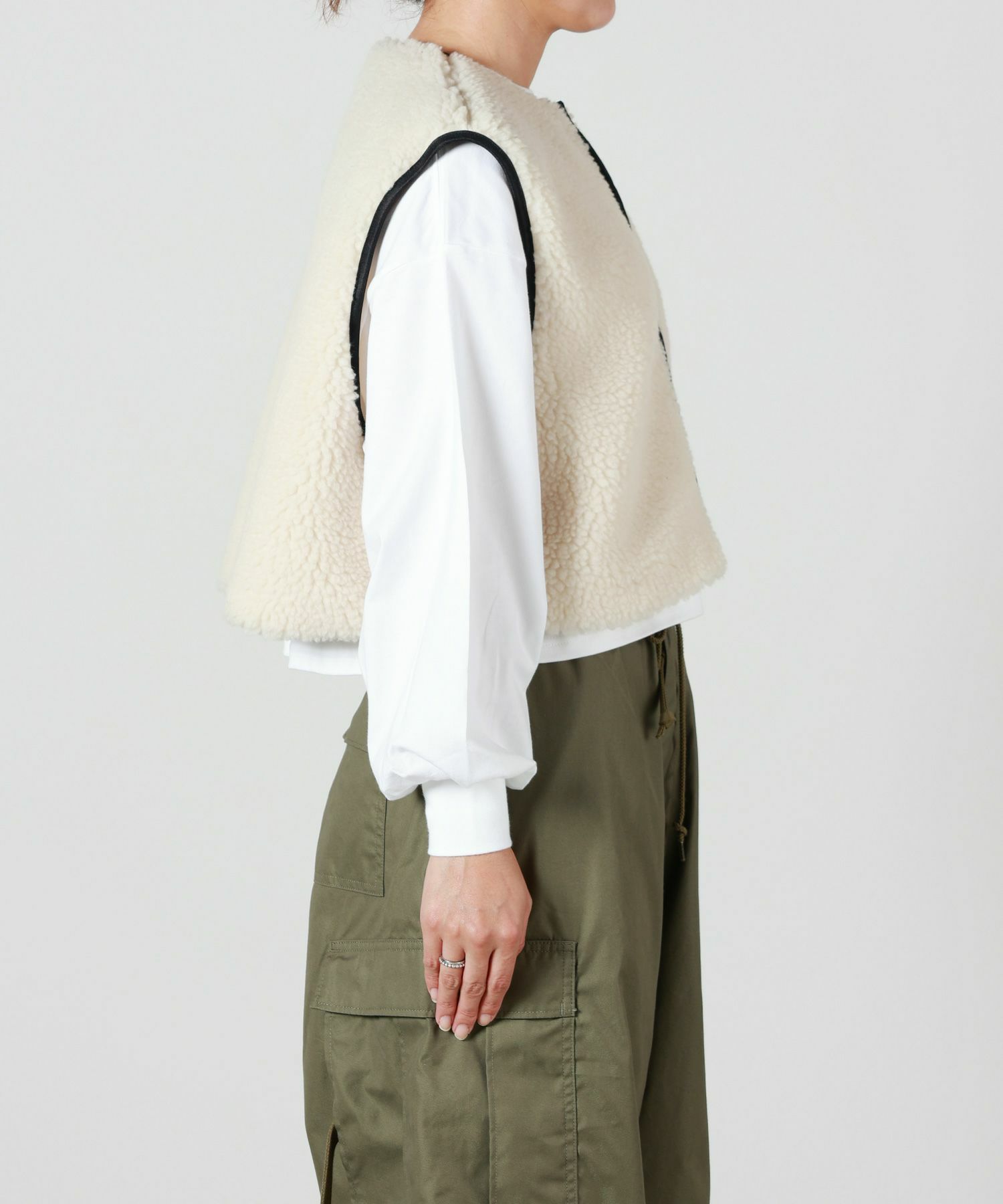 HYKE(ハイク)】FAUX SHEARING VEST｜PARIGOT ONLINE（パリゴオンライン）