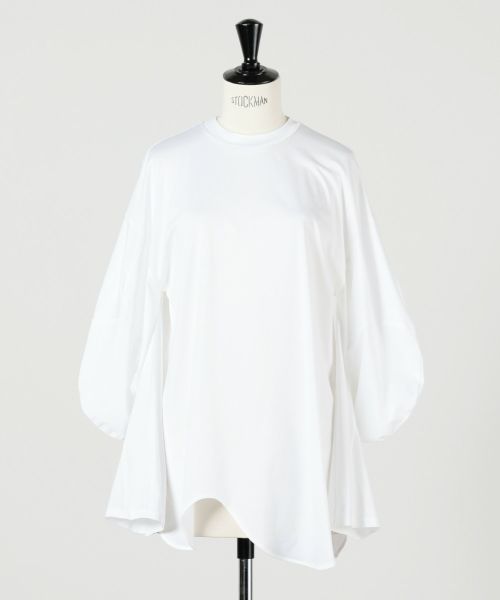 ENFOLD(エンフォルド)】 VOLUME SLEEVE LONG-SLEEVE T-SHIRT｜PARIGOT 