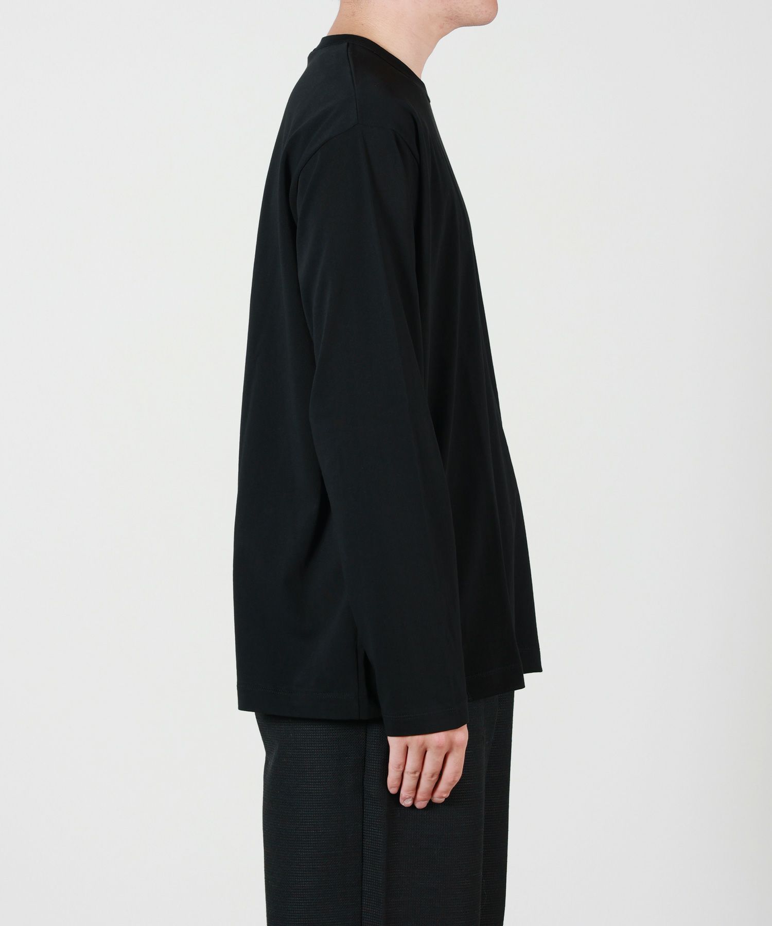 ATON(エイトン)】 DRY COTTON JERSEY CREWNECK L/S T-SHIRT｜PARIGOT 