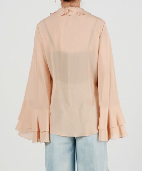 Chloe(クロエ)】 シルクジョーゼット製フルイドブラウス