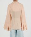 Chloé クロエ　シルクジョーゼット製フルイドブラウス サンドブラウン Chloe(クロエ)】 シルクジョーゼット製フルイドブラウス