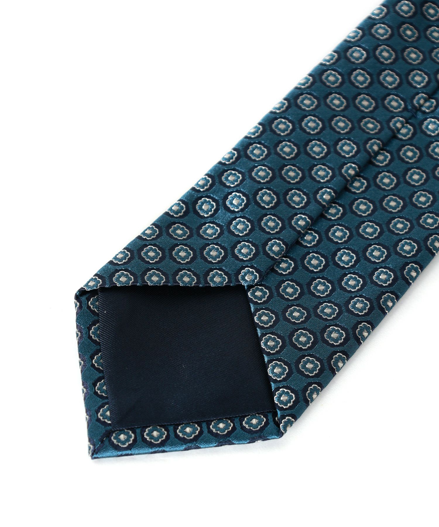 Holliday & Brown(ホリデーアンドブラウン)】 幾何学柄シルクネクタイ