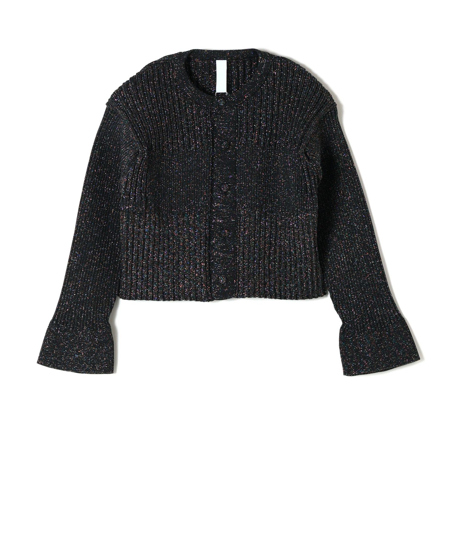 CFCL GLITTER COLLARLESS SHIRT CARDIGAN