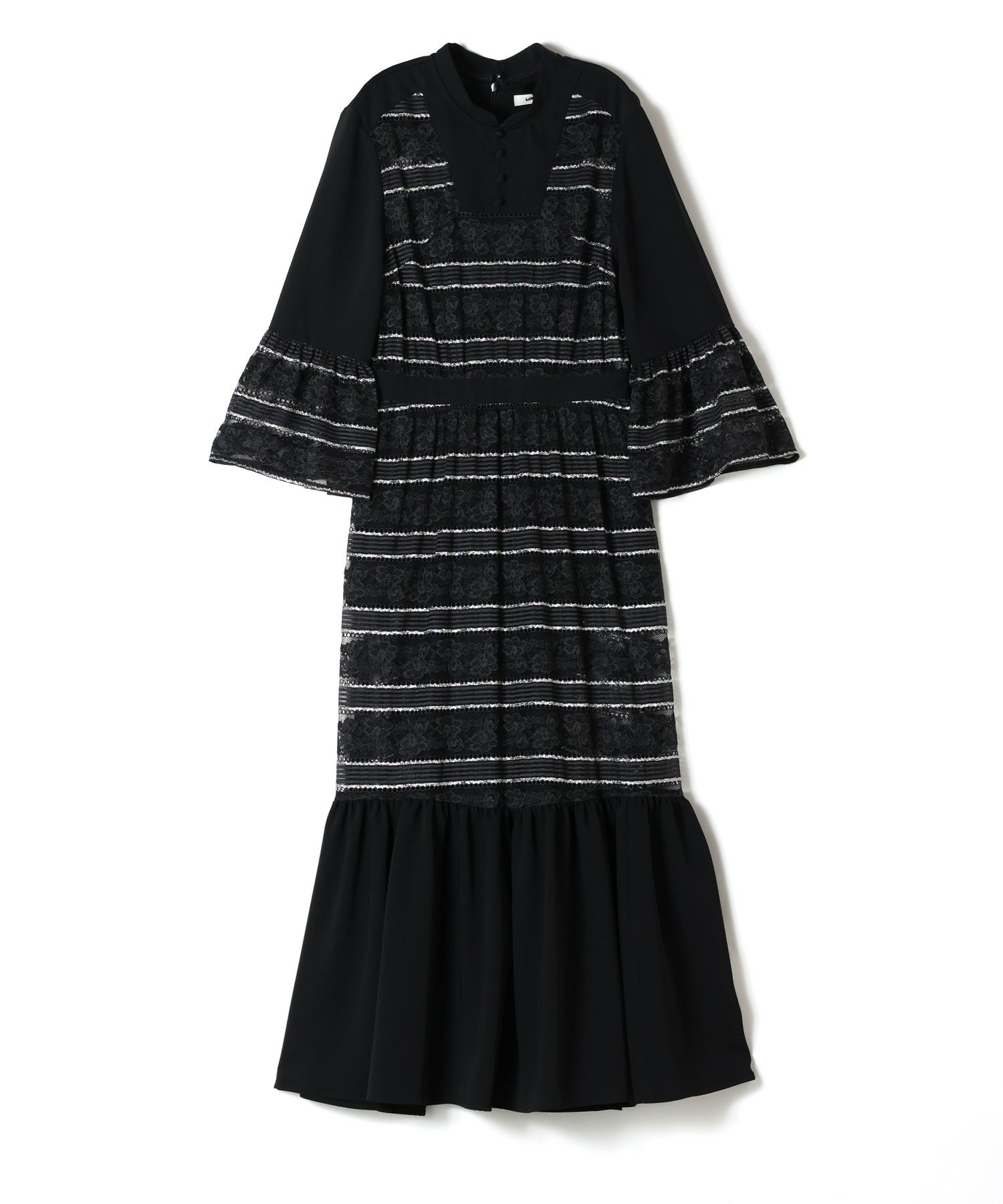 LOKITHO(ロキト)】 PARIGOT別注 BORDER LACE BLACK DRESS｜PARIGOT  