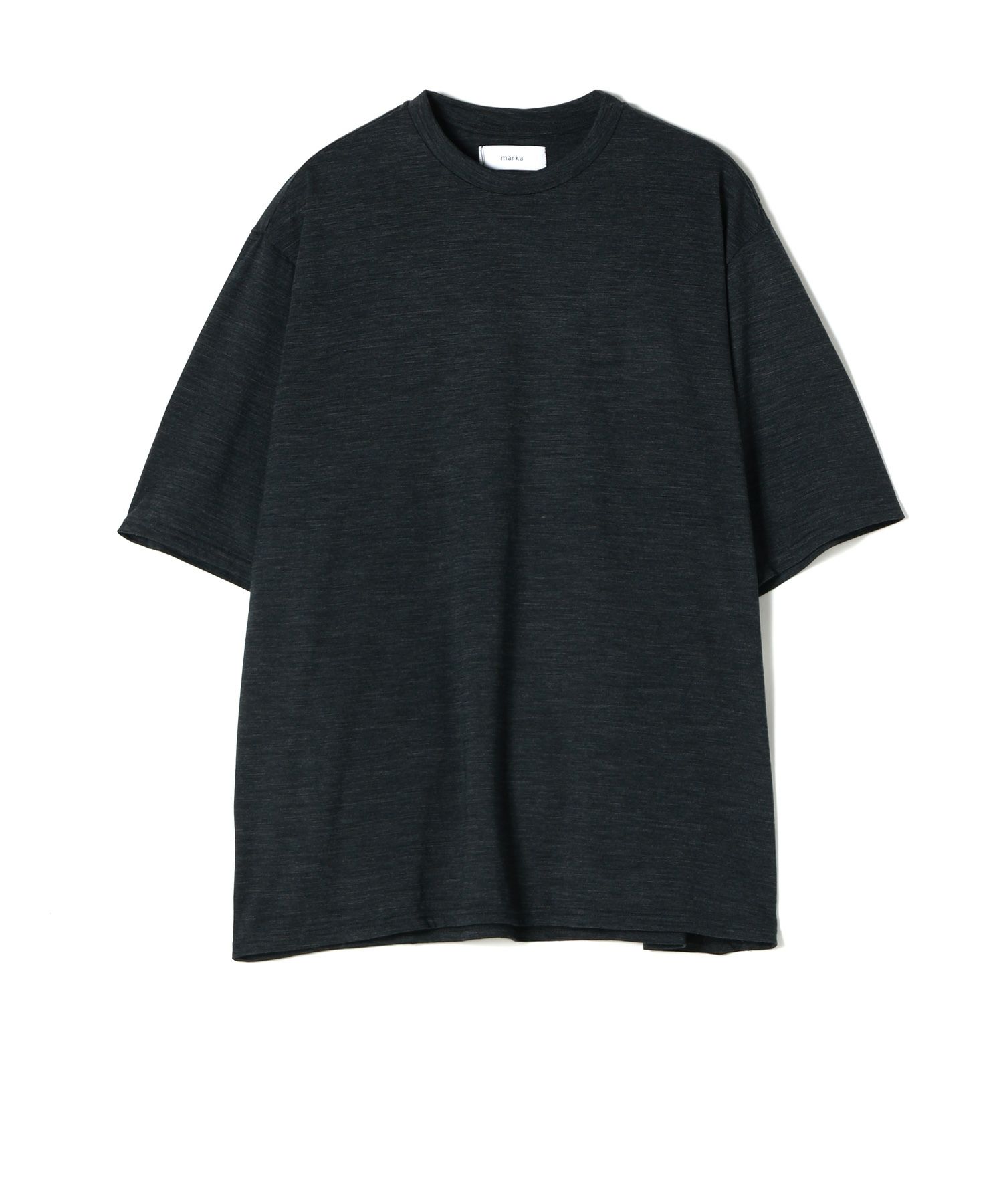 marka(マーカ)】 ウォッシャブルウール天竺ボーダー / クルーネックTEE 