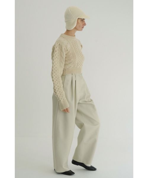CLANE(クラネ)】 HAND CABLE COMPACT KNIT TOPS｜PARIGOT ONLINE