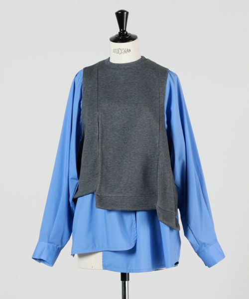SHIRT－LAYERED PULLOVER