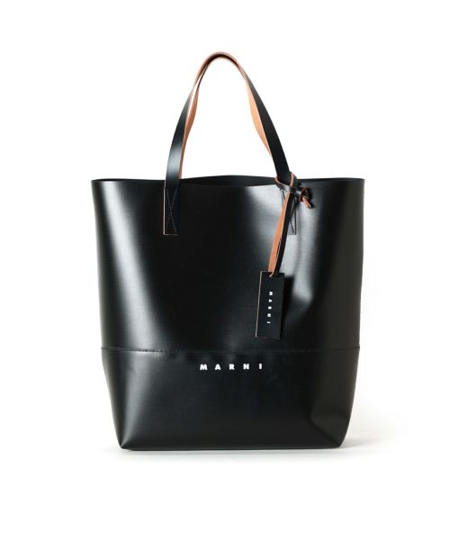 【新品】MARNI ショッパーバッグ 8枚セット ホワイト ブラウン ブラウン ホワイト パッチ付き レザー製 Museo ホーボーバッグ