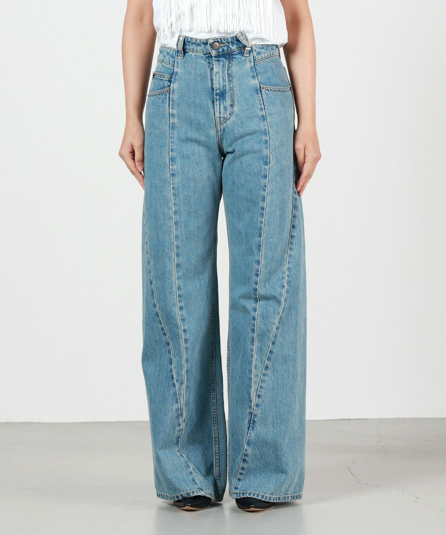 Maison Margiela(メゾンマルジェラ)】 カットアウトウエストジーンズ  