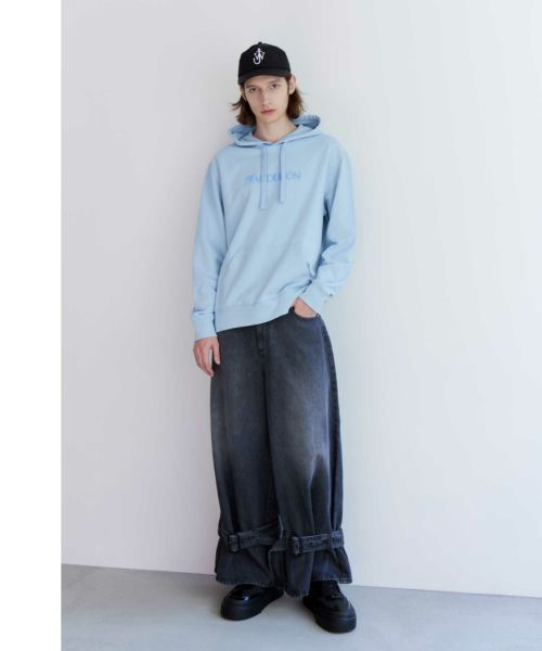 JW Anderson バックルカフワイドレッグデニムパンツ ブルー JW Anderson(ジェイダブリューアンダーソン)】 バックルカフ