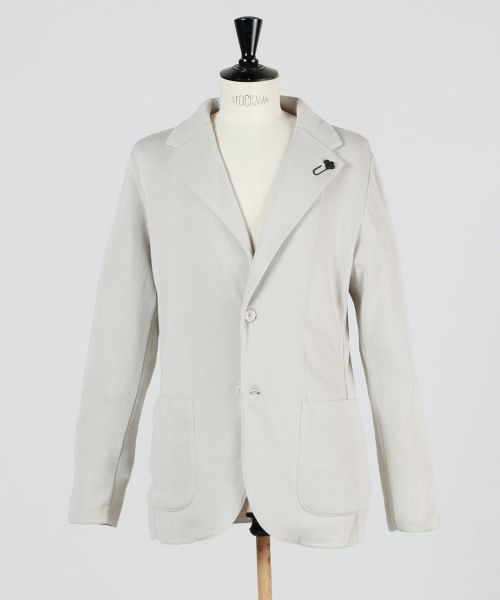 LARDINI ラルディー二 コットンニット 2B テーラードジャケット LARDINI(ラルディーニ)】 コットンニットシングル2Bテーラード