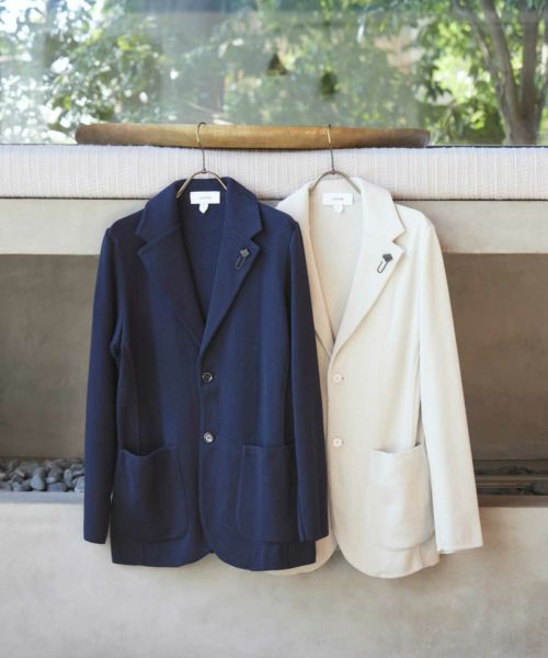 LARDINI(ラルディーニ)】 コットンニットシングル2Bテーラード