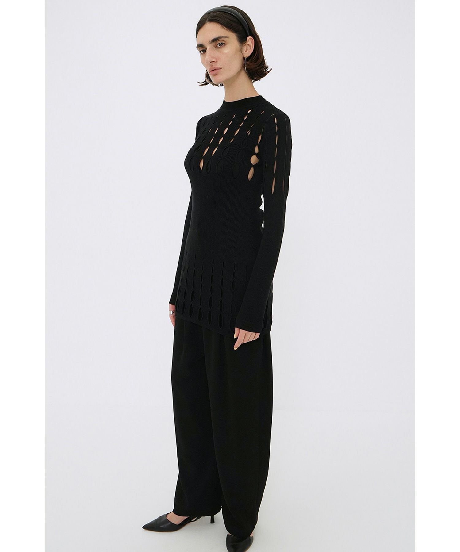 CLANE(クラネ)】 HOLE DOT KNIT TOPS｜PARIGOT ONLINE（パリゴオンライン） 