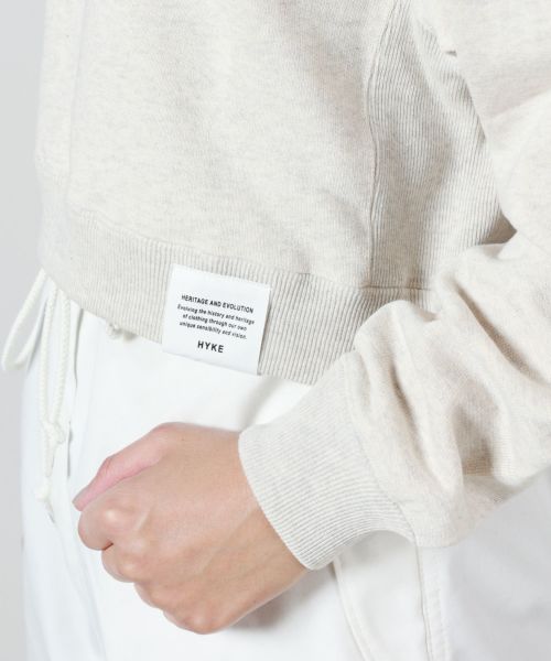HYKE(ハイク)】 CROPPED SWEAT SHIRT｜PARIGOT ONLINE（パリゴ