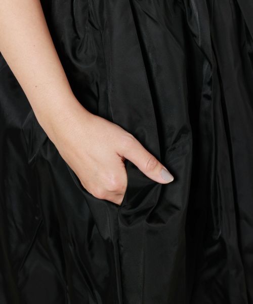【送料&関税込】Ganni Duchesse Nylon Dress Black Black Duchesse Nylon Midi Dress | GANNI US