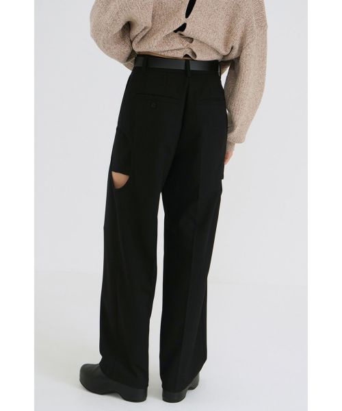 CLANE SIDE CIRCLE CUT PANTSアイボリー SIDE CIRCLE CUT PANTS｜SKIRT/PANTS(スカート/パンツ)｜CLANE