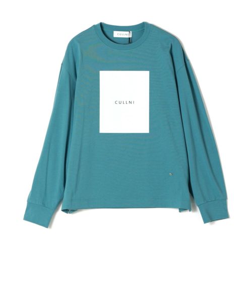 【未使用2.1万】クルニ Cotton Jersey Box ロゴ プルオーバー CULLNI(クルニ)】 Cotton Jersey Box Logo Print Long Sleeve Pullover