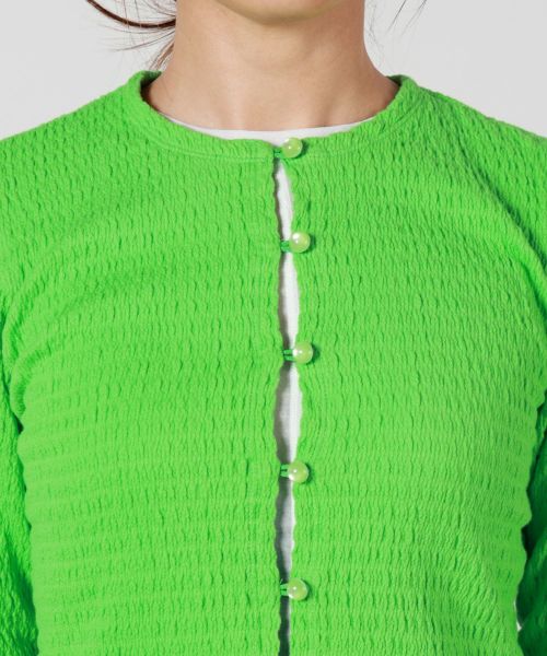 トップス PHEENY Cotton shirring cardigan PHEENY(フィーニー)】 Cotton shirring cardigan｜PARIGOT