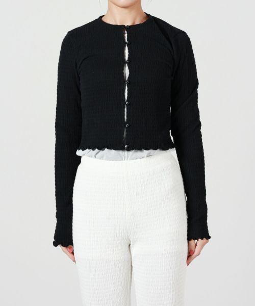 PHEENY【フィーニー】 Cotton shirring flared pants -コットンシャーリングフレア