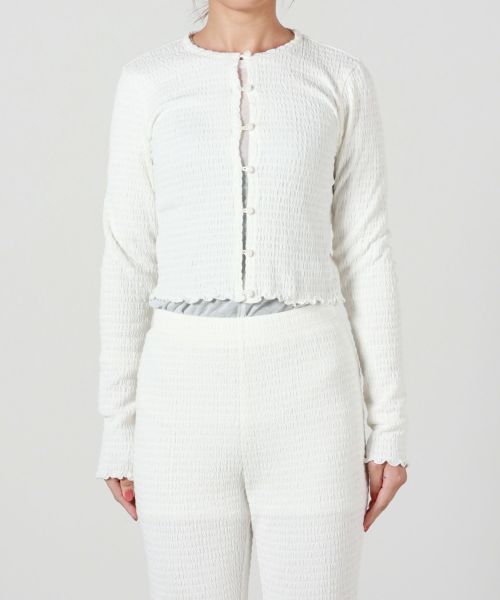 PHEENY【フィーニー】 Cotton shirring flared pants -コットンシャーリングフレア