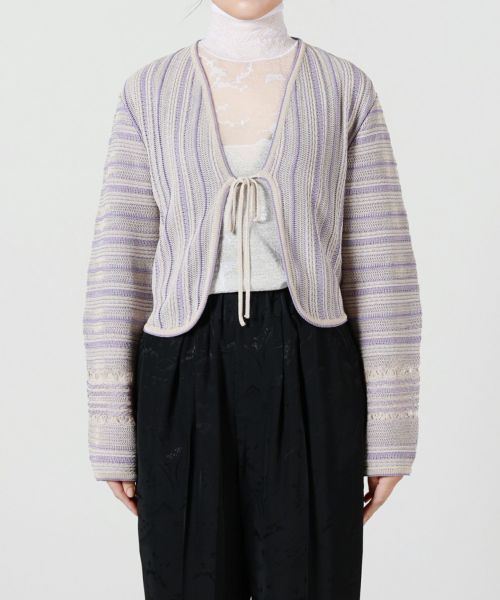 Mame Kurogouchi(マメ クロゴウチ)】 Drop Jacquard Knitted Mame Kurogouchi(マメ クロゴウチ)】 Drop Jacquard Knitted
