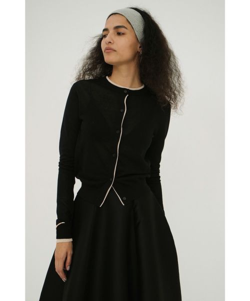 トップス CLANE W FACE CENTER LINE SHEER CARDIGAN CLANE（クラネ）の「【CLANE/クラネ】W FACE CENTER LINE SHEER