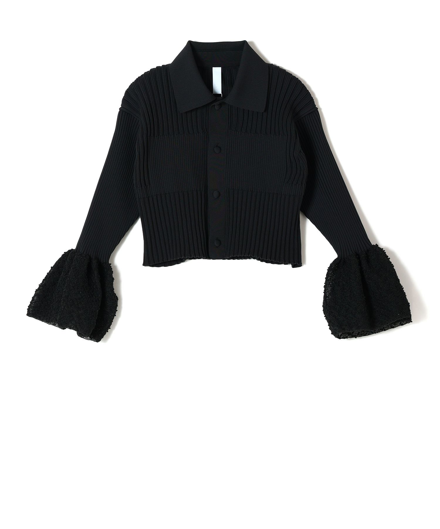 CFCL(シーエフシーエル)】 FLUTED ORNAMENT CROPPED SHIRT CARDIGAN  