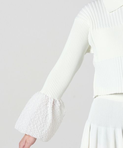 CFCL(シーエフシーエル)】 FLUTED ORNAMENT CROPPED SHIRT CFCL(シーエフシーエル)】 FLUTED ORNAMENT CROPPED SHIRT