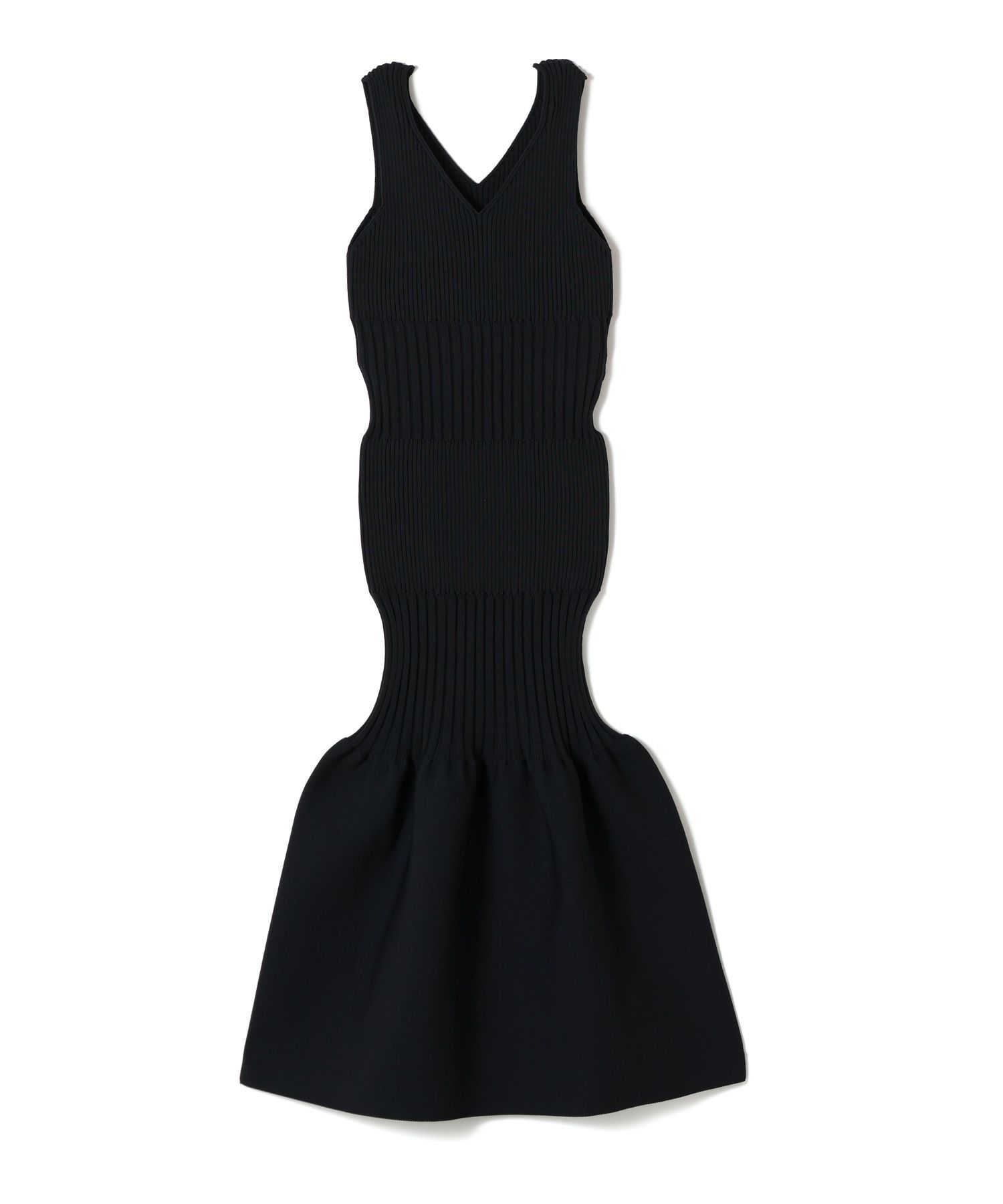 CFCL(シーエフシーエル)】 FLUTED V-NECK SLEEVELESS MERMAID DRESS  