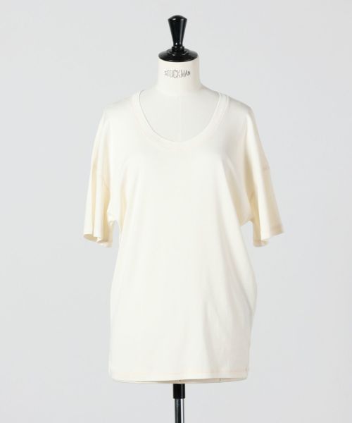 【LEMAIRE】リブロングスリーブTシャツ ライトクリーム 33210566.jpg