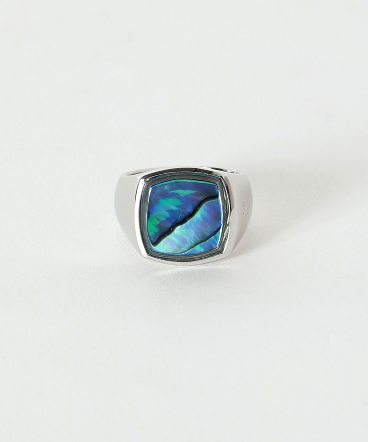 TOM WOOD(トムウッド)】 PARIGOT別注 Cushion Abalone リング(48～56 