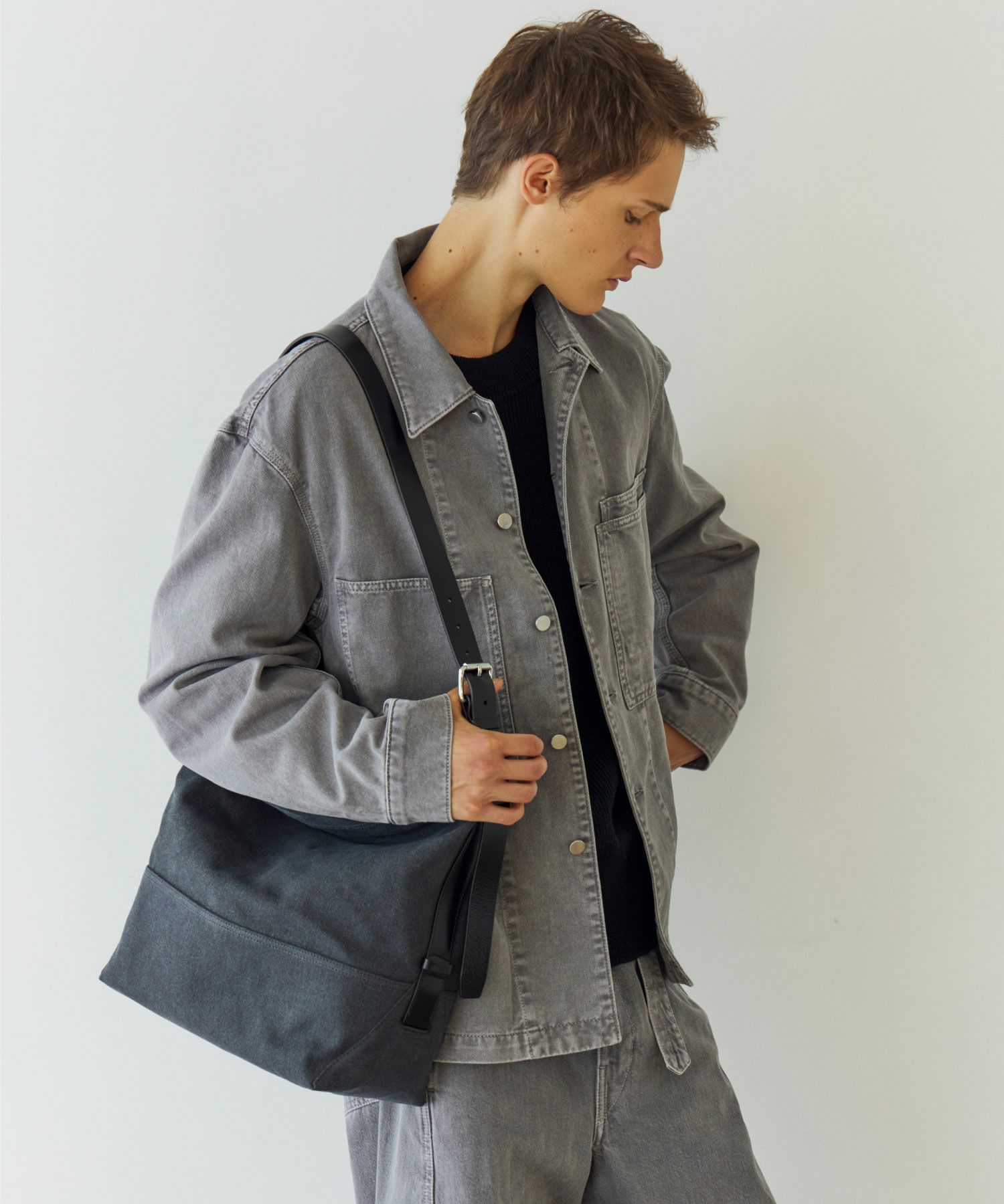 LEMAIRE(ルメール)】 BELTED TOTE BAG IN COTTON CANVAS｜PARIGOT 