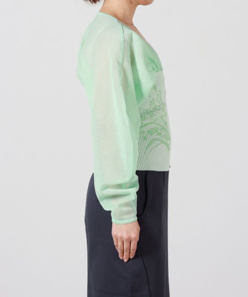 Mame Kurogouchi(マメ クロゴウチ)】 Sheer Rounded Sleeve