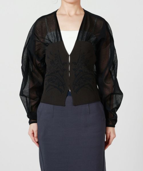 Mame Kurogouchi(マメ クロゴウチ)】 Sheer Rounded Sleeve