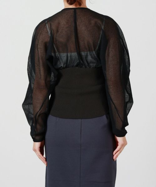 Mame Kurogouchi(マメ クロゴウチ)】 Sheer Rounded Sleeve