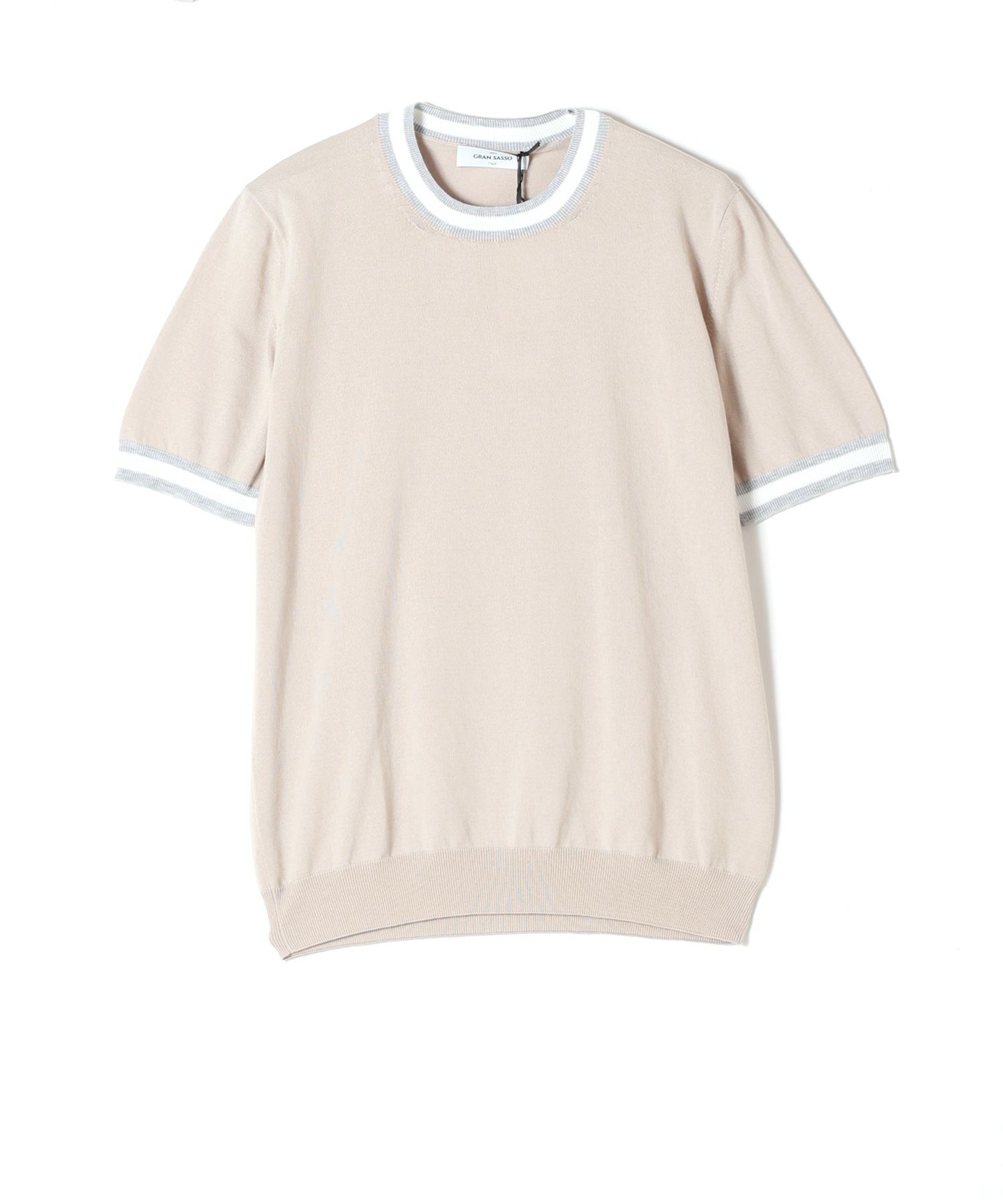 Gran Sasso(グランサッソ)】 フレッシュコットン リンガー 半袖Tシャツ 
