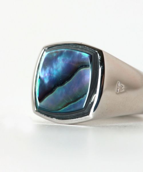 TOM WOOD(トムウッド)】 PARIGOT別注 Cushion Abalone リング(58～66