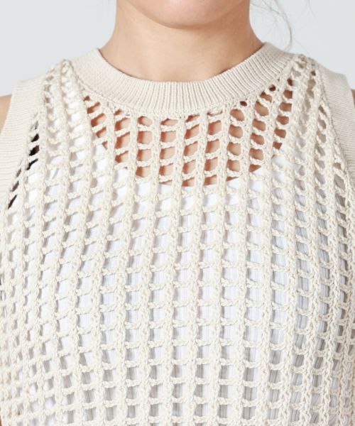 HYKE(ハイク)】 CROCHETED SWEATER TANK TOP｜PARIGOT ONLINE