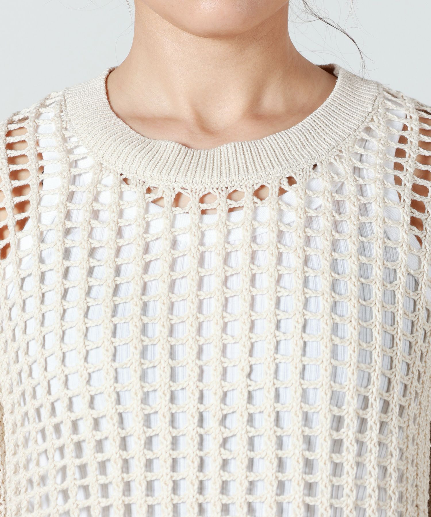 HYKE(ハイク)】 CROCHETED SWEATER｜PARIGOT ONLINE（パリゴオンライン）