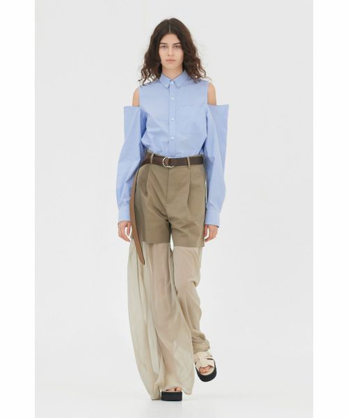 HYKE(ハイク)】 TAFFETA × CHIFFON PANTS｜PARIGOT ONLINE