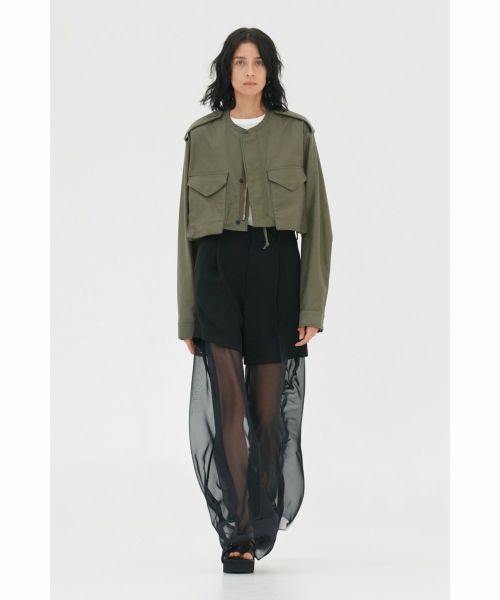 HYKE(ハイク)】 TAFFETA × CHIFFON PANTS｜PARIGOT ONLINE