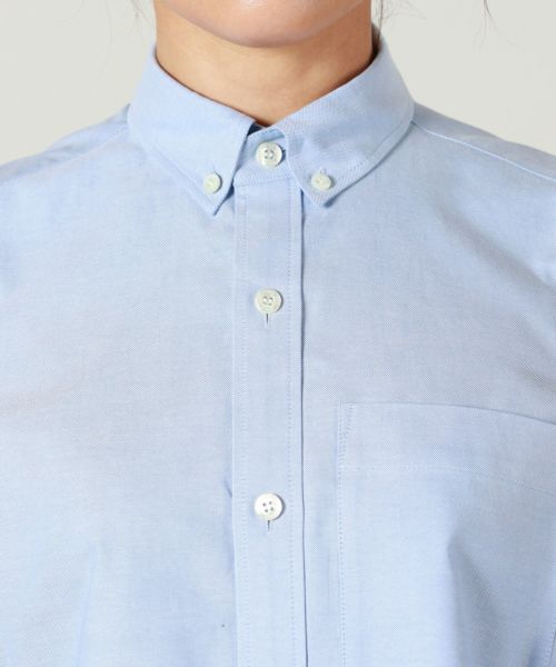 HYKE(ハイク)】 OXFORD B.D. SHIRT WITH SHEER SLEEVE｜PARIGOT