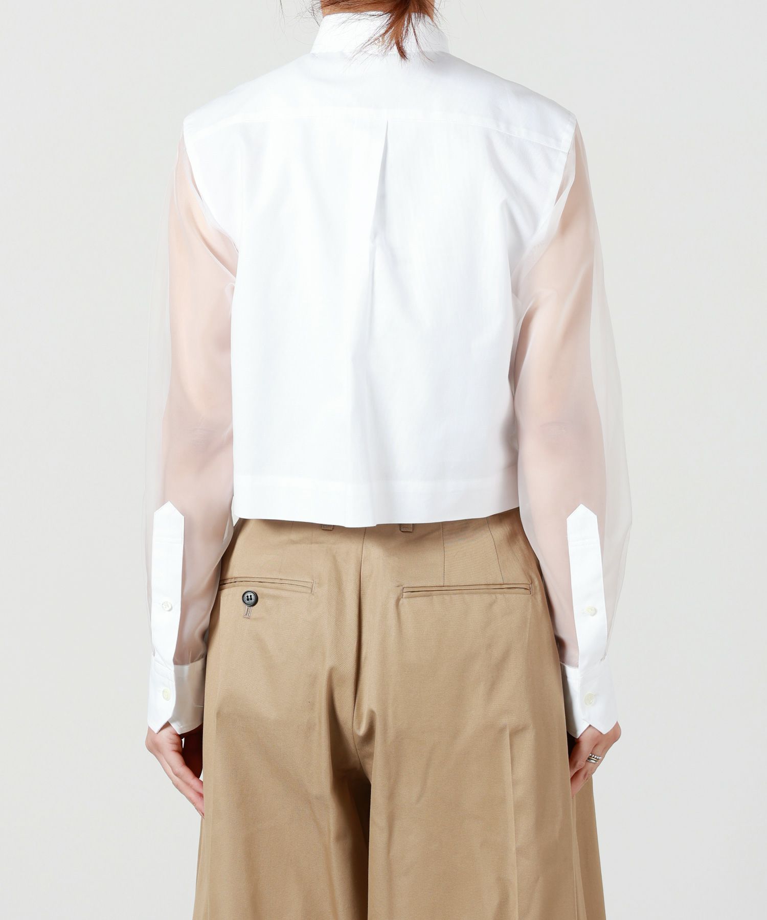 HYKE(ハイク)】 OXFORD B.D. SHIRT WITH SHEER SLEEVE｜PARIGOT ONLINE 