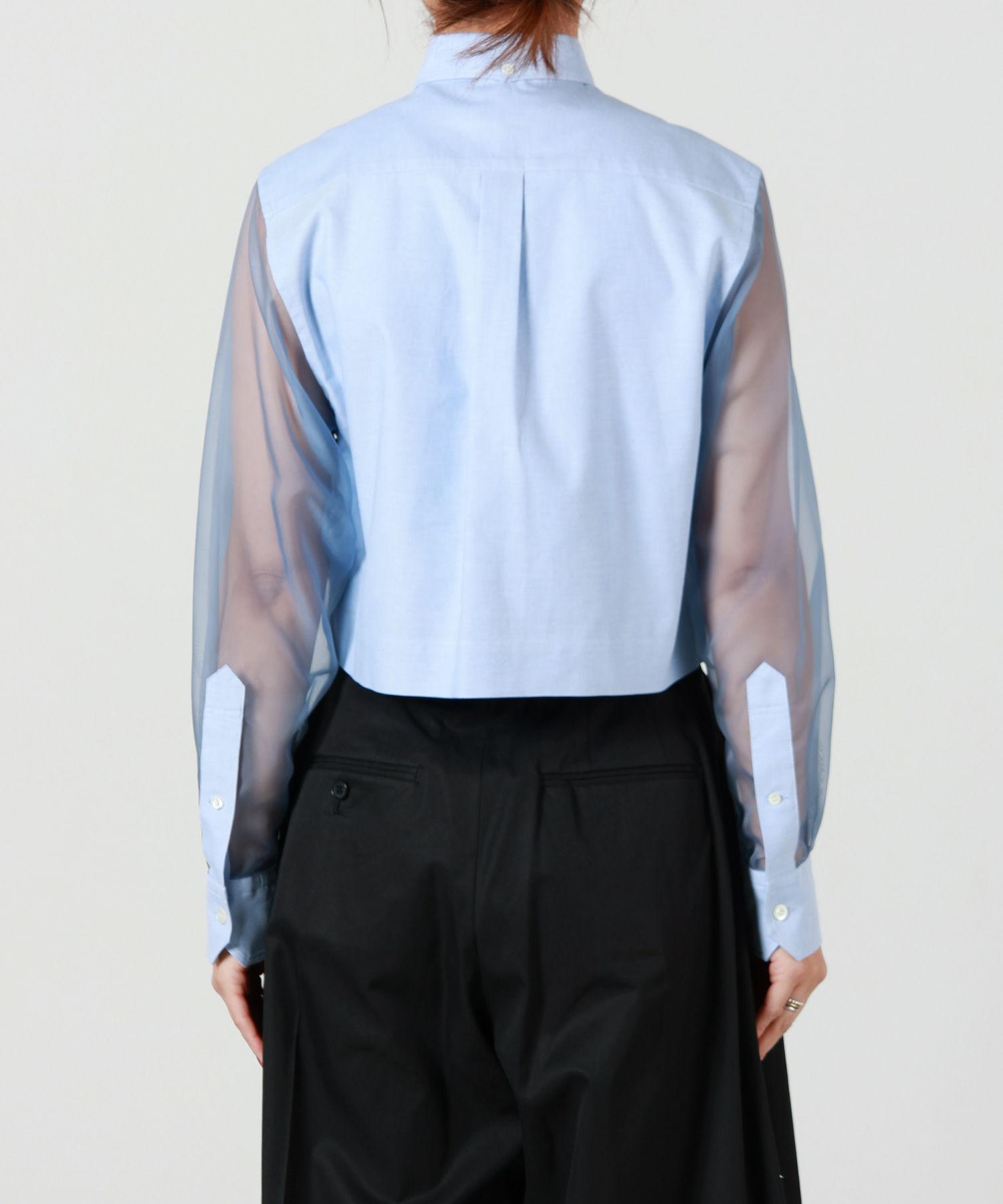 HYKE(ハイク)】 OXFORD B.D. SHIRT WITH SHEER SLEEVE｜PARIGOT ONLINE  