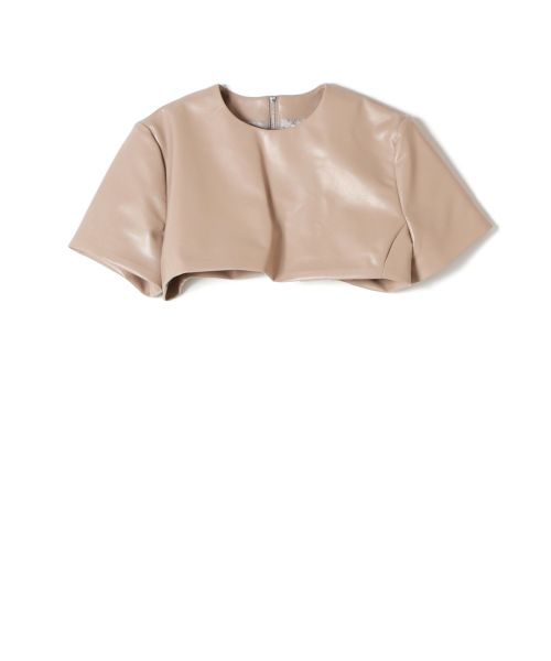 HYKE - 【HYKE】FAUX LEATHER CROPPED TOP 新品タグ付き FAUX LEATHER CROPPED TOP 25SS