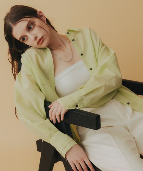 AubeL(オーベル)】 フロントスウィッチ シアーシャツ｜PARIGOT