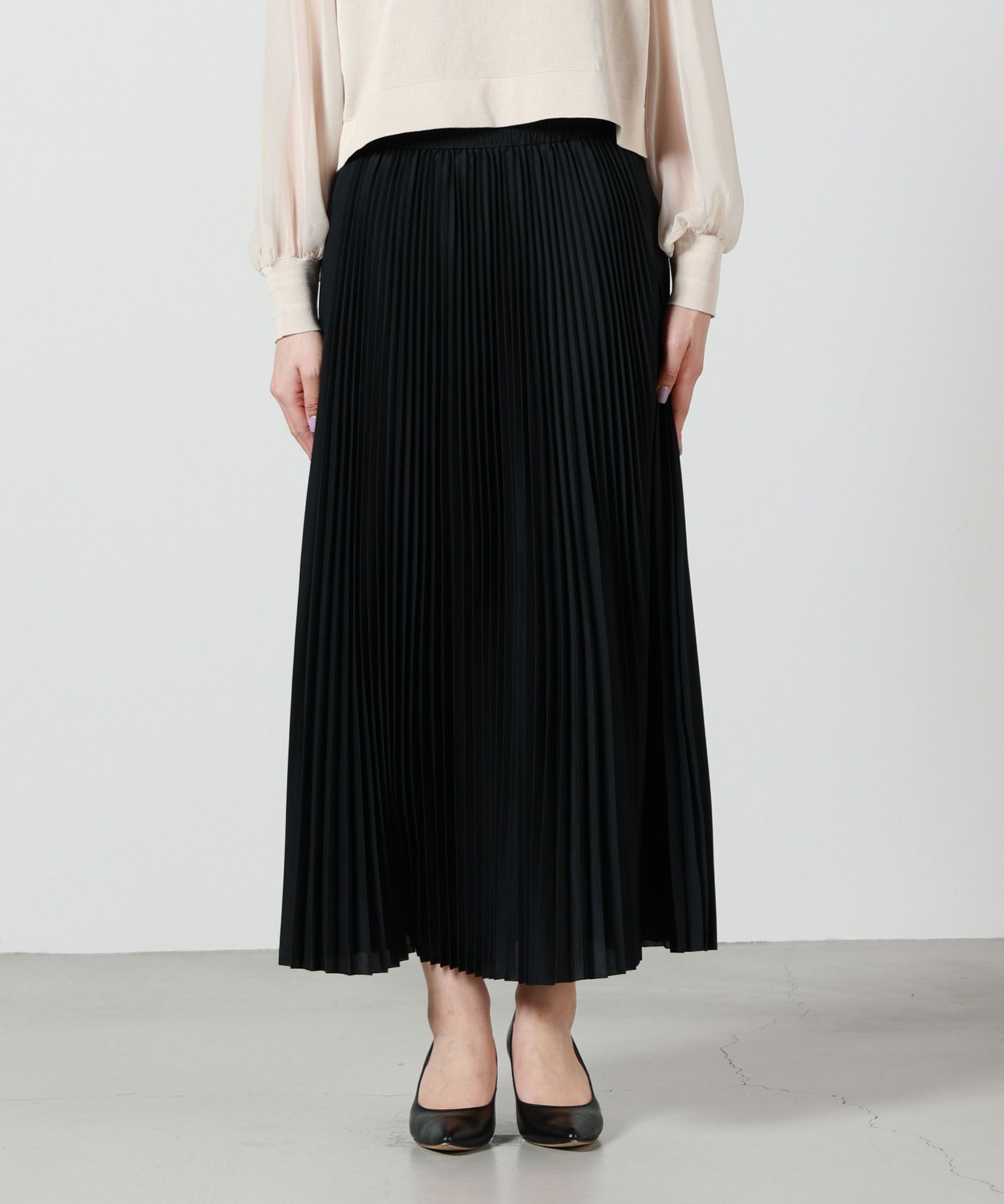 HYKE 躓く 定番プリーツスカート ブラック サイズ1 新品未使用タグ付き 