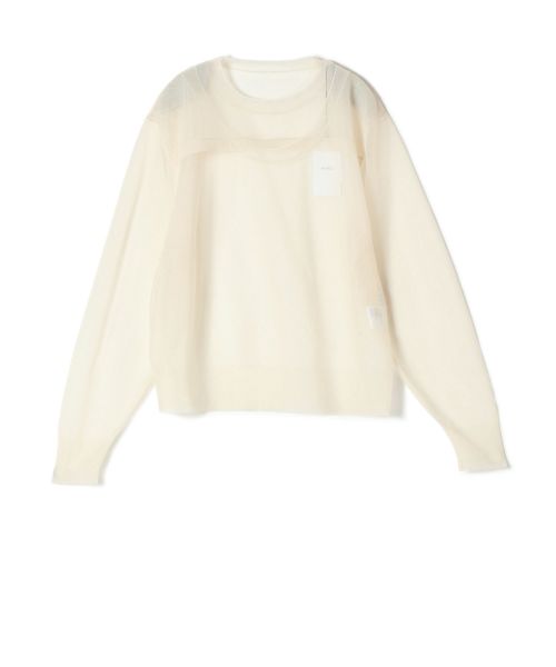 HYKE ハイク　C/C CREW NECK THERMAL SWEATER THERMAL CROPPED SHIRT-サーマルクロップドシャツ-HYKE（ハイク
